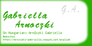gabriella arnoczki business card